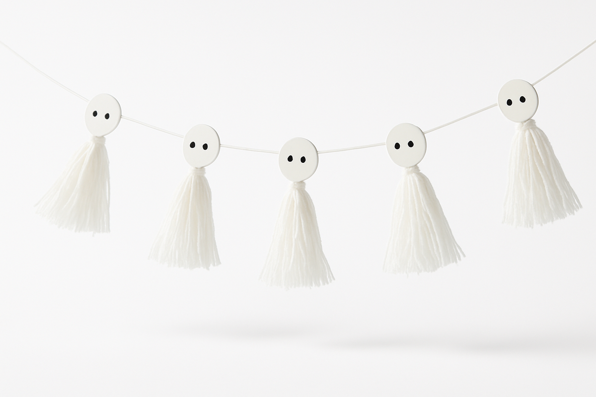 Halloween Ghost Tassel Garland Decoration