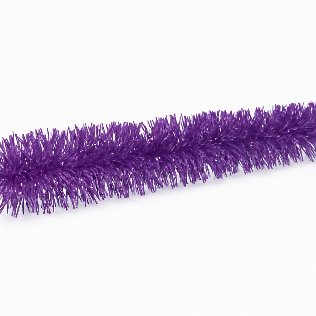 Glamorous Purple Tinsel Garland for Masquerade & Everyday Decor