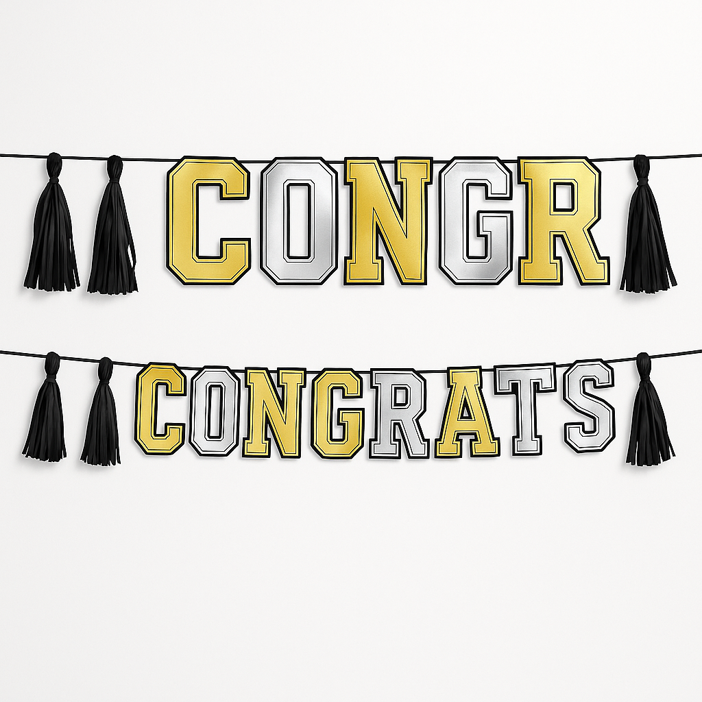 Graduation Oversized Tassel Garland Banner