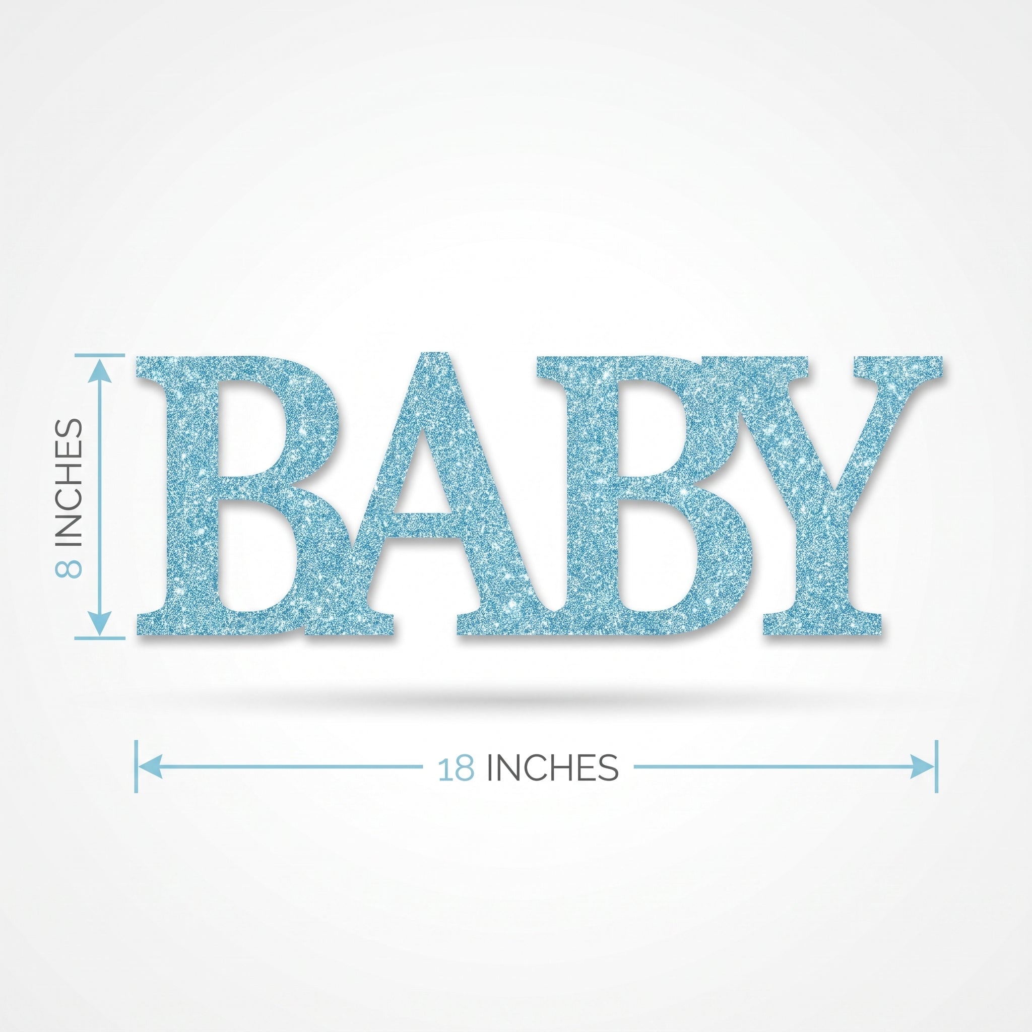 Glitter Blue Baby Stand Sign for Baby Shower Decoration
