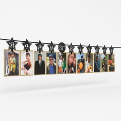 Sparkling Celebration Customizable Photo Garland Kit ‚Äì 12-ft Birthday Decoration
