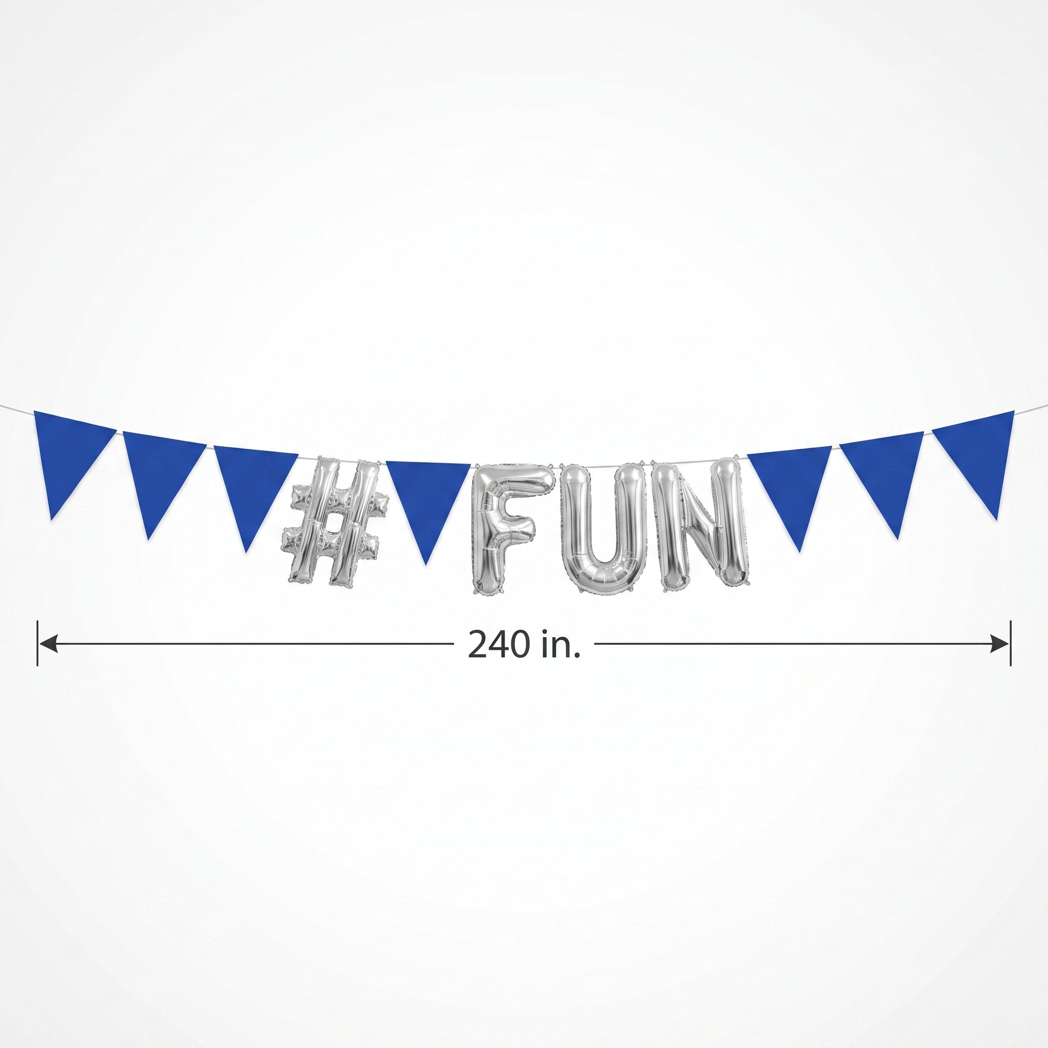 Royal Blue DIY Customizable Pennant Banner - 20ft