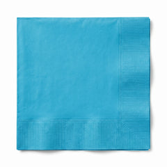 Caribbean Blue Dinner Napkins - 8 in. x 8 in. - Solid Color