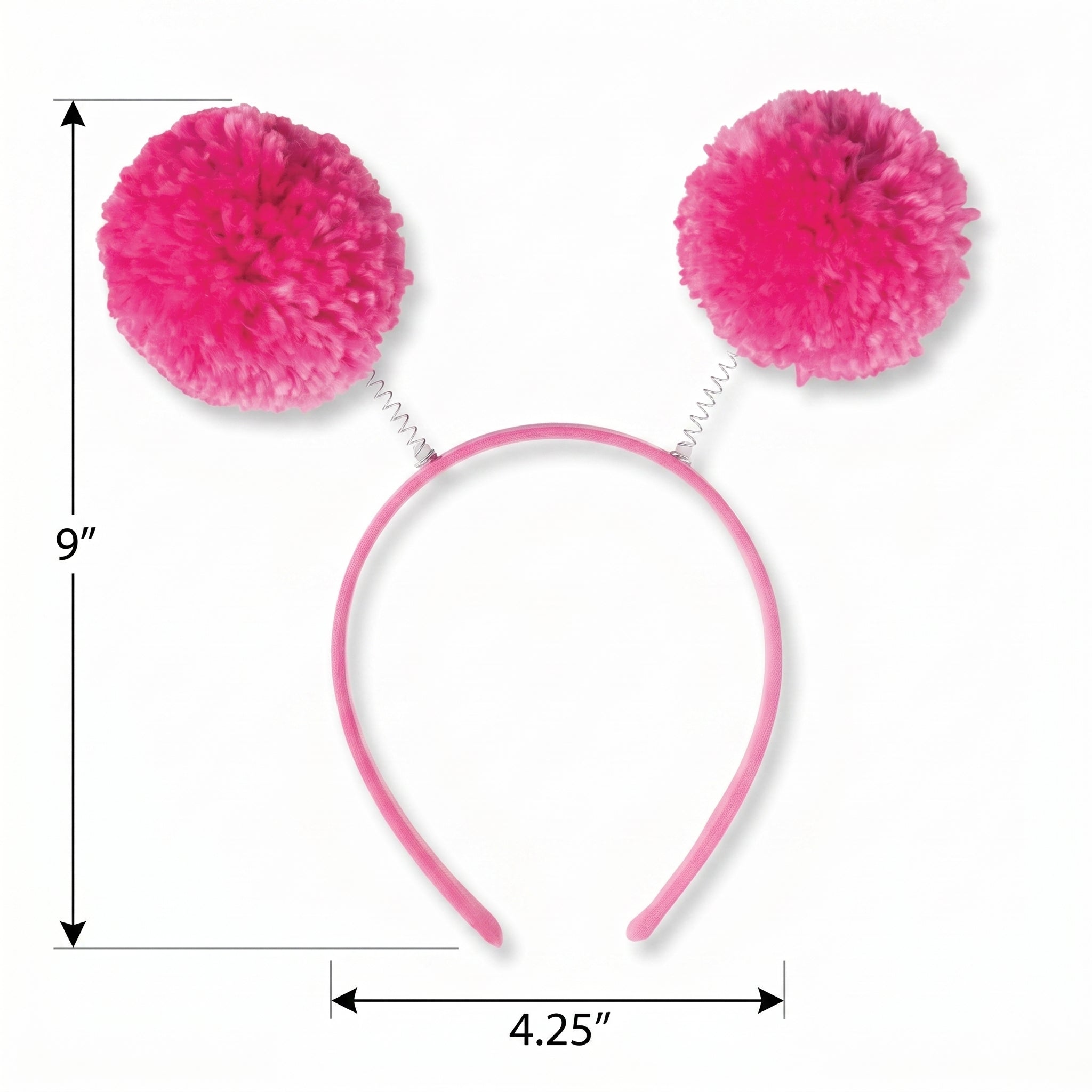 Bright Pink Pom Pom Headbopper Headband