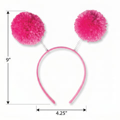 Bright Pink Pom Pom Headbopper Headband