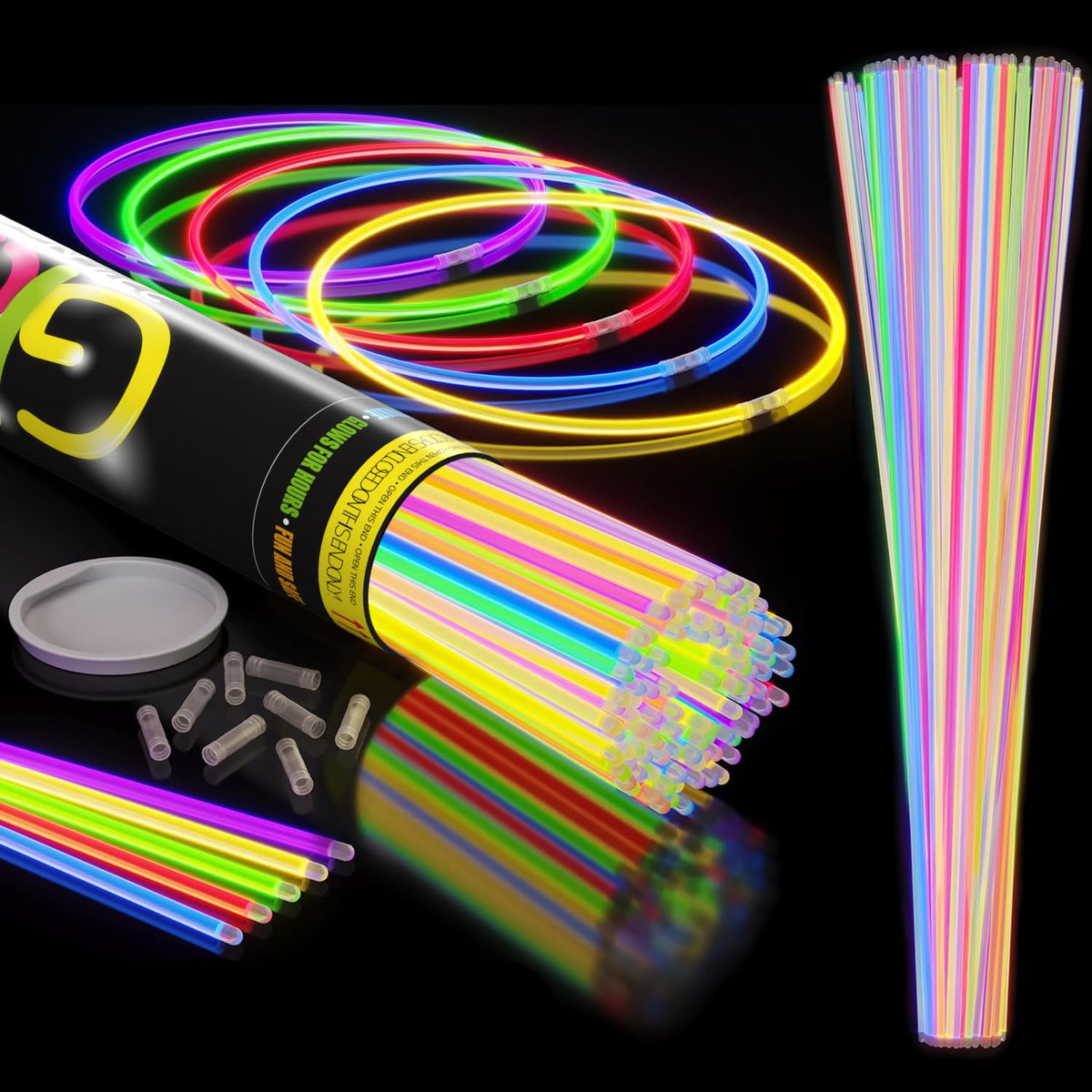 22in. Assorted Glow Necklaces (100)