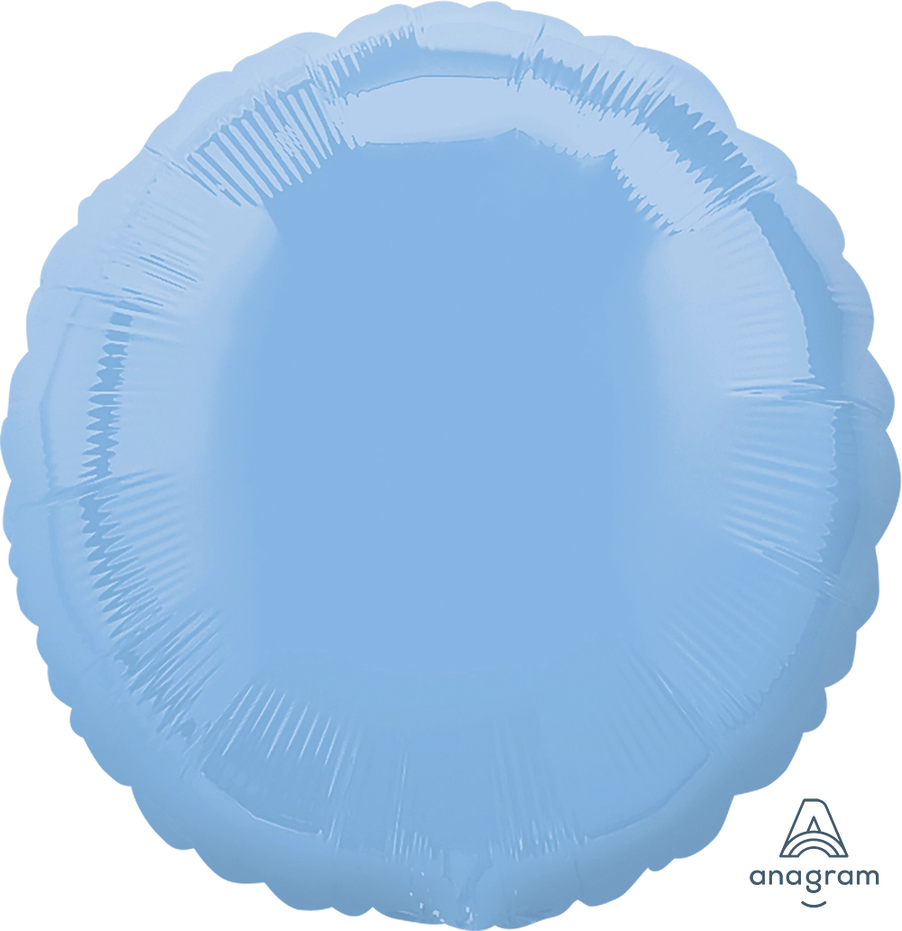 Baby Blue Foil Circle Balloon - 18-Inch