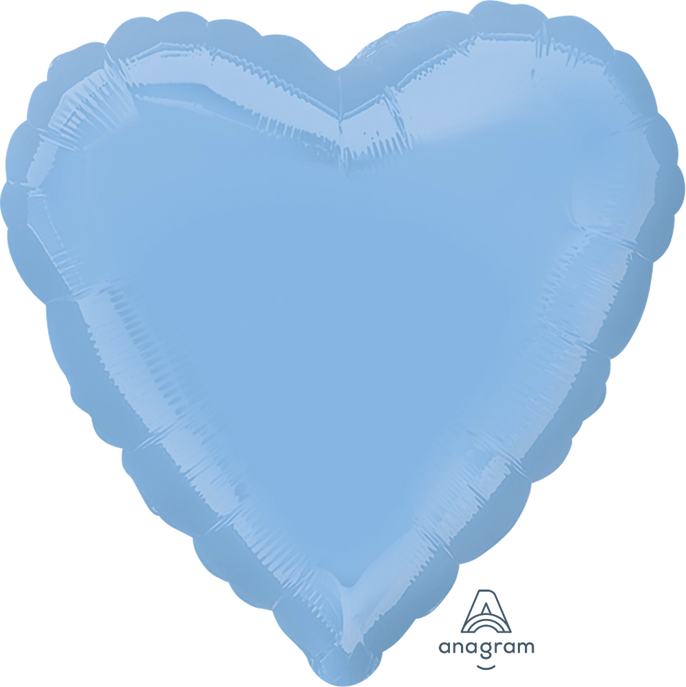 18" Pastel Blue Heart Foil Balloon