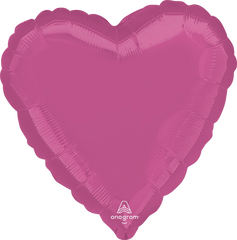Bright Pink Heart Foil Balloon - 18 Inch