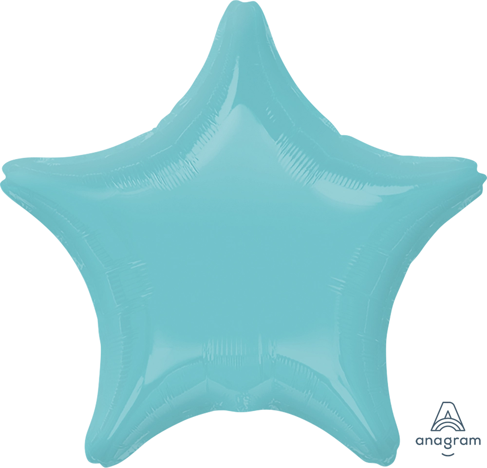 19" Robin's Egg Blue Star Foil Balloon