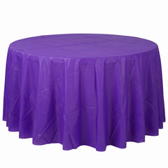 Vibrant Purple 84" Round Plastic Table Cover