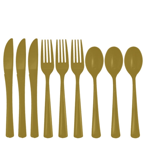 Gold Cutlery Combo Pack - 24 Ct.