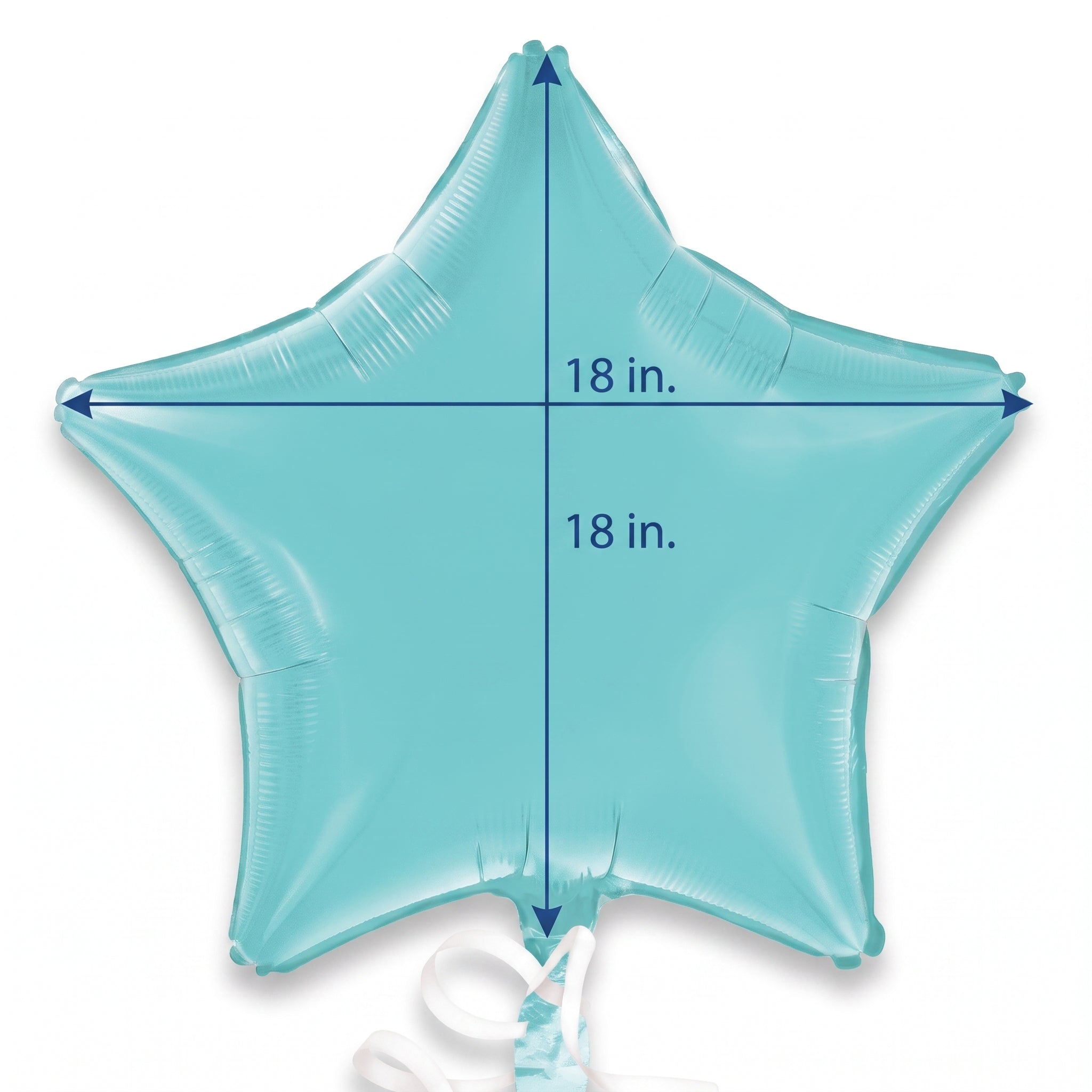 Caribbean Blue Star Foil Balloon