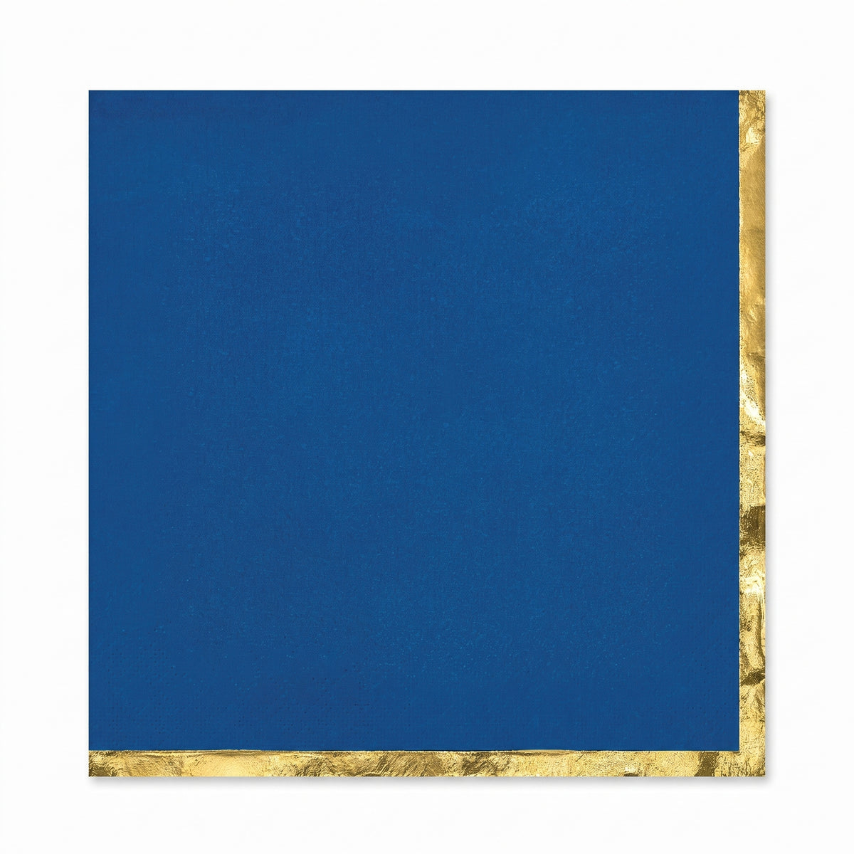 Royal Blue Beverage Napkins with Gold Stamp - 5 In. X 5 In.