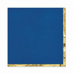 Royal Blue Beverage Napkins with Gold Stamp - 5 In. X 5 In.