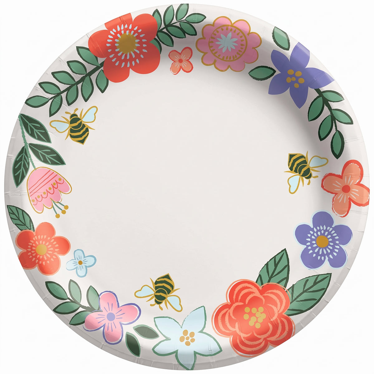 Spring Floral Paper Plates - 8.5" (10ct)