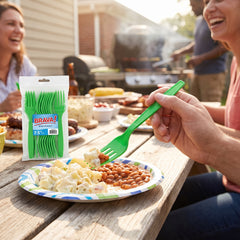 Green Plastic Forks - 7.5 In. | 20 Count