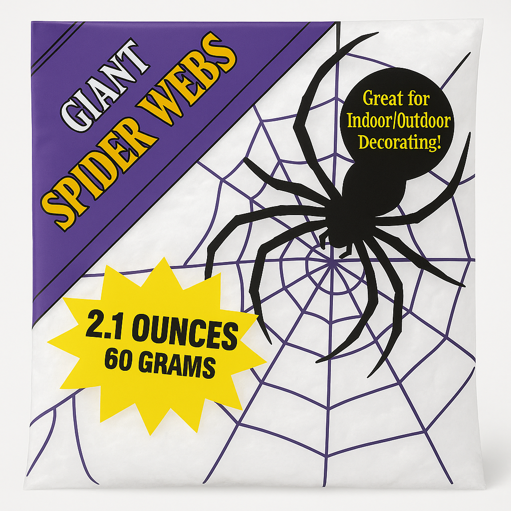 Spooky White Spider Web Decoration (2.1 oz)