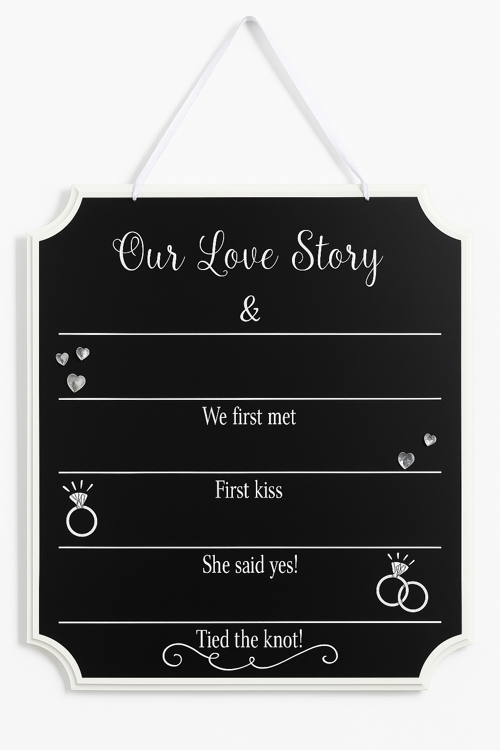 Our Love Story Wedding Chalkboard Sign
