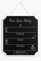 Our Love Story Wedding Chalkboard Sign