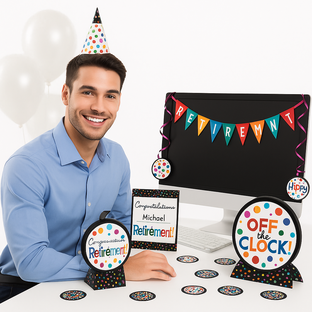 "Happy Retirement" Office Decoration Kit - 29-Piece Set