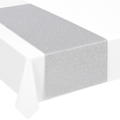 Silver Sequin Sparkle Table Runner - 13" x 72" for Weddings & Celebrations