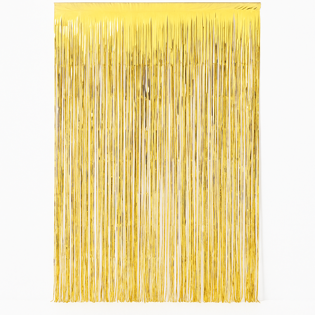 Gleaming Gold Metallic Door Curtain ‚Äì 3' x 8'