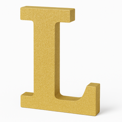 Glitter Gold Letter "L" Hanging & Standing Sign Decoration