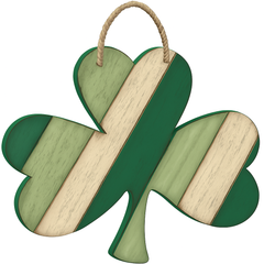 Rustic Striped Shamrock Hanging Sign for St. Patrick's Day
