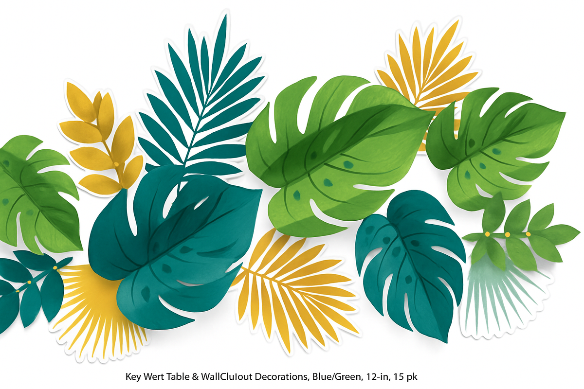 Key West Palm Leaf Wall and Table Decorations Set