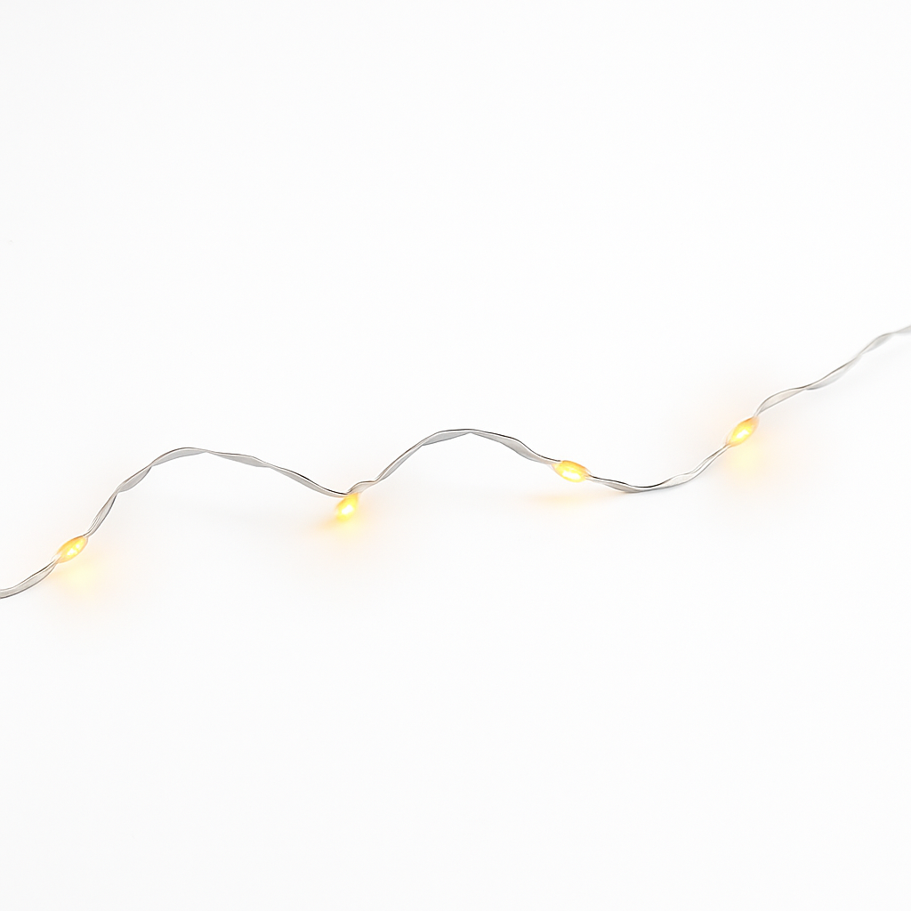 Amber Fairy LED String Lights - 5.5 ft Battery Operated