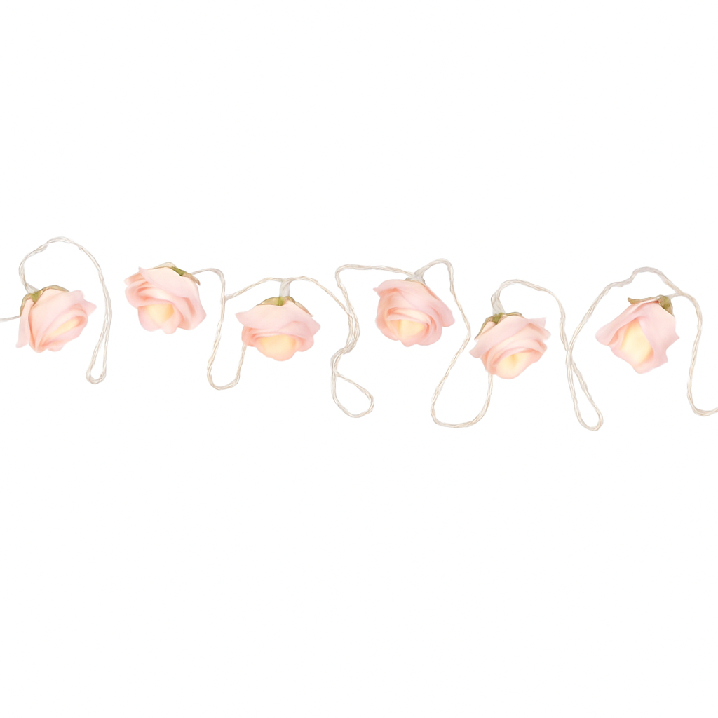 Mint to Be Pink Rose LED String Lights - 5.5 ft, 10 Lights for Romantic Decor