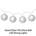 Good Vibes 70s Disco Ball LED String Lights