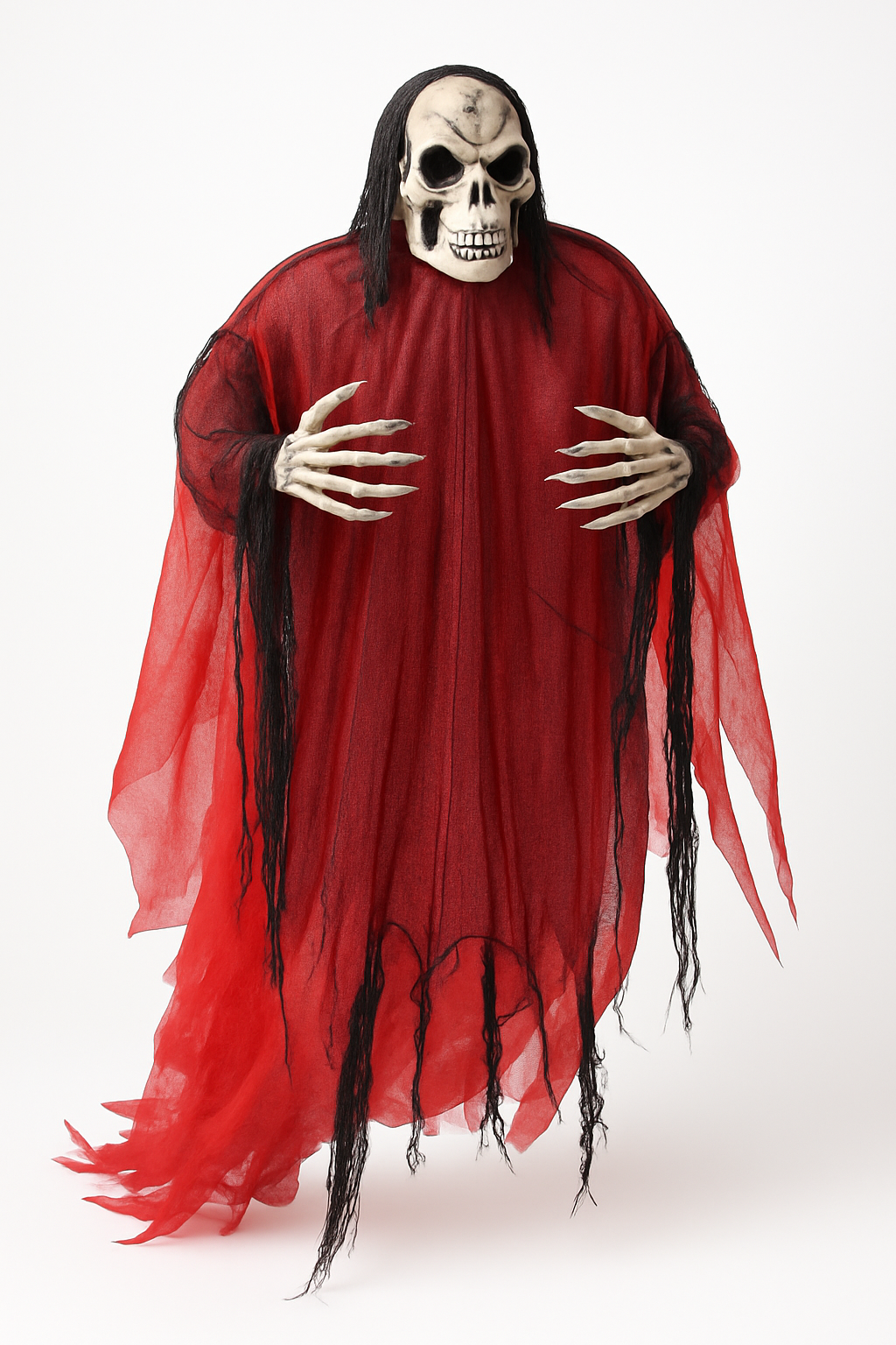 7-Foot Red Grim Reaper Hanging Halloween Prop