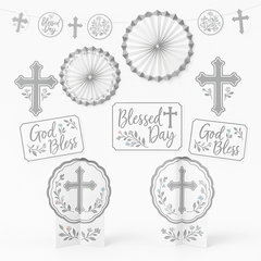 Silver Cross Holy Day Room & Table Decorating Kit - 10-Piece Set