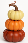 Elegant Fall Pumpkin Stack Decoration - 8.5