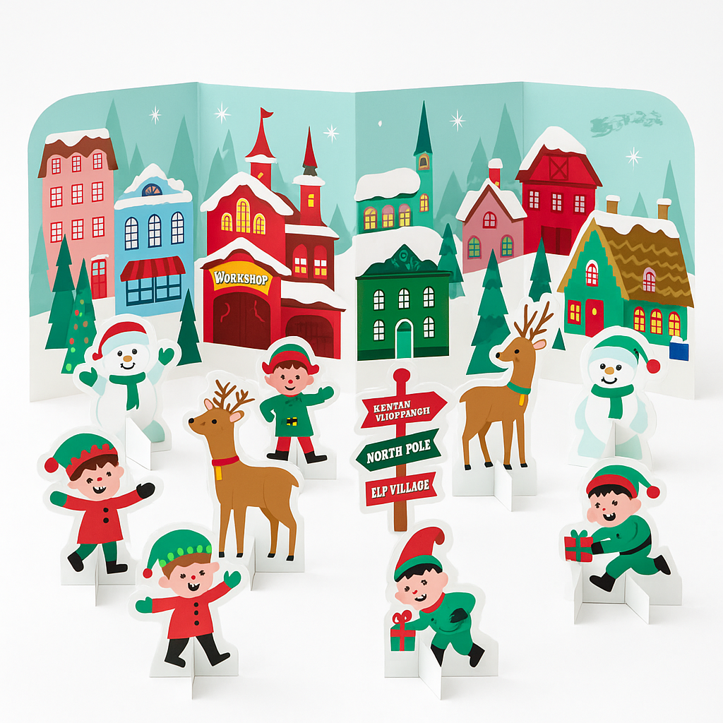 North Pole Accordion Centerpiece - Christmas Indoor Decoration