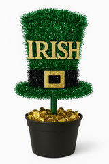 St. Patrick's Day Tinsel Leprechaun Hat Centerpiece