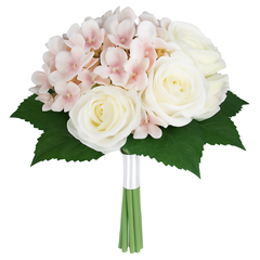 Elegant Faux Floral Bouquet with Pink and White Accents