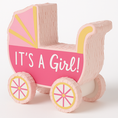 Mini Pink Baby Carriage Pinata Decoration