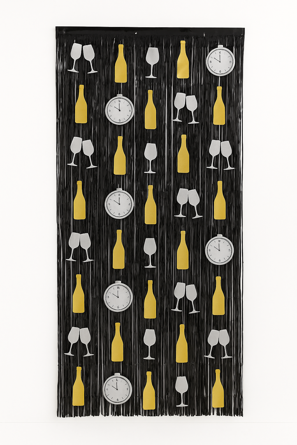 New Year's Eve Two-Piece Door Curtain Party D√©cor Set