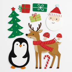Christmas Kids' Gel Window Clings - Festive Holiday Decorations