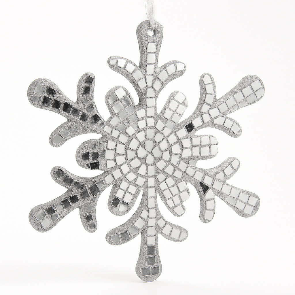 Glittering Snowflake Hanging Ornament