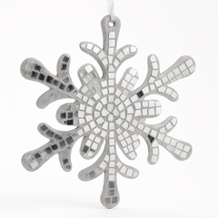 Glittering Snowflake Hanging Ornament