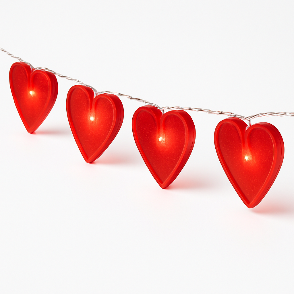 Valentine's Day Heart-Shaped LED String Lights