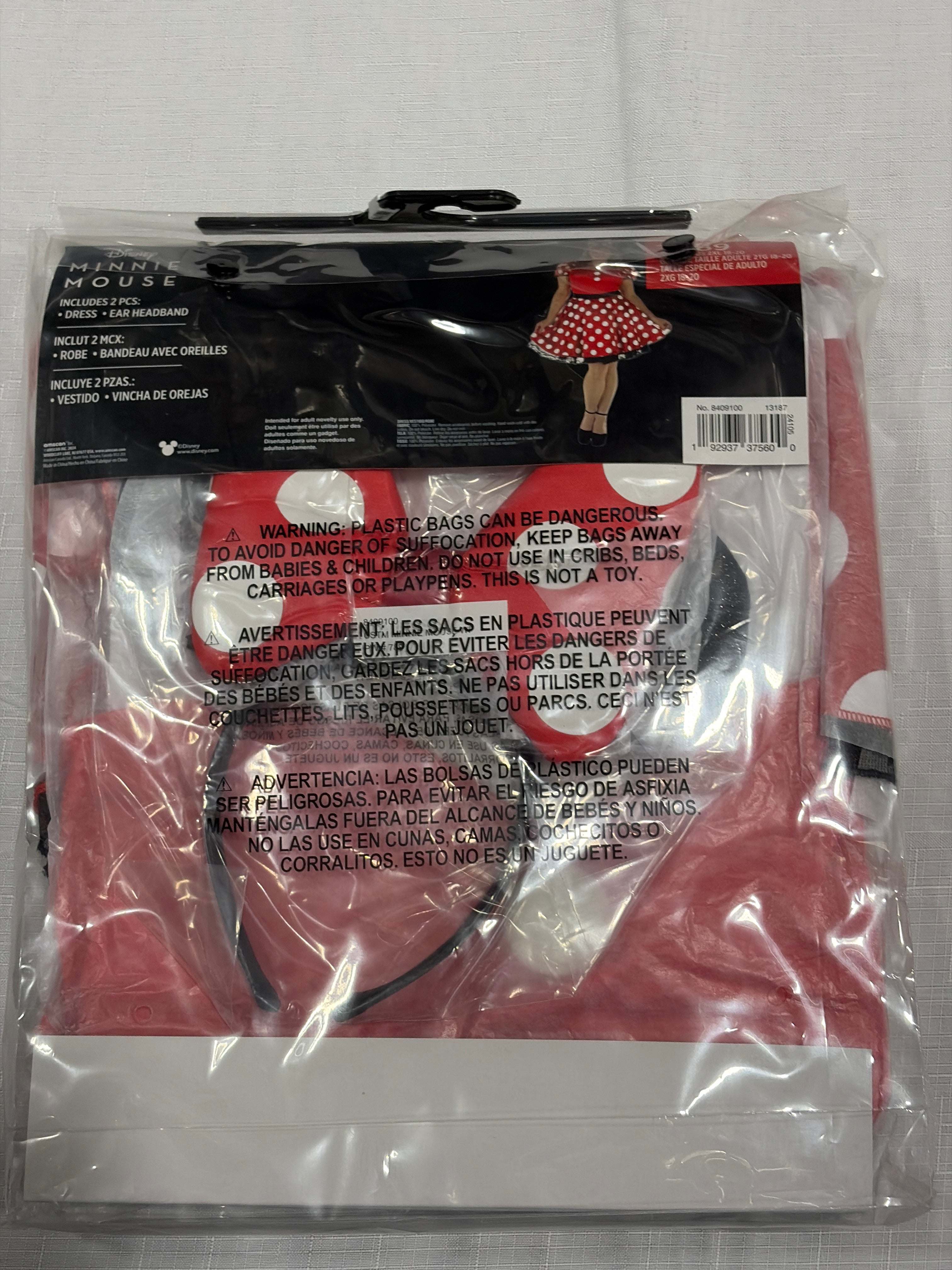 Disney Minnie Mouse Classic Women's Halloween Costume - Adult 2XL