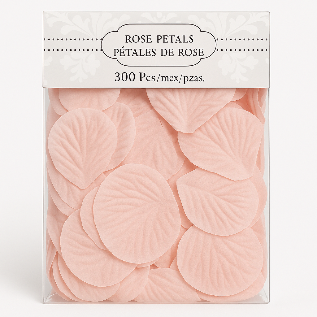 Blush Pink Rose Petal Decorations - 300 Pcs for Wedding Events