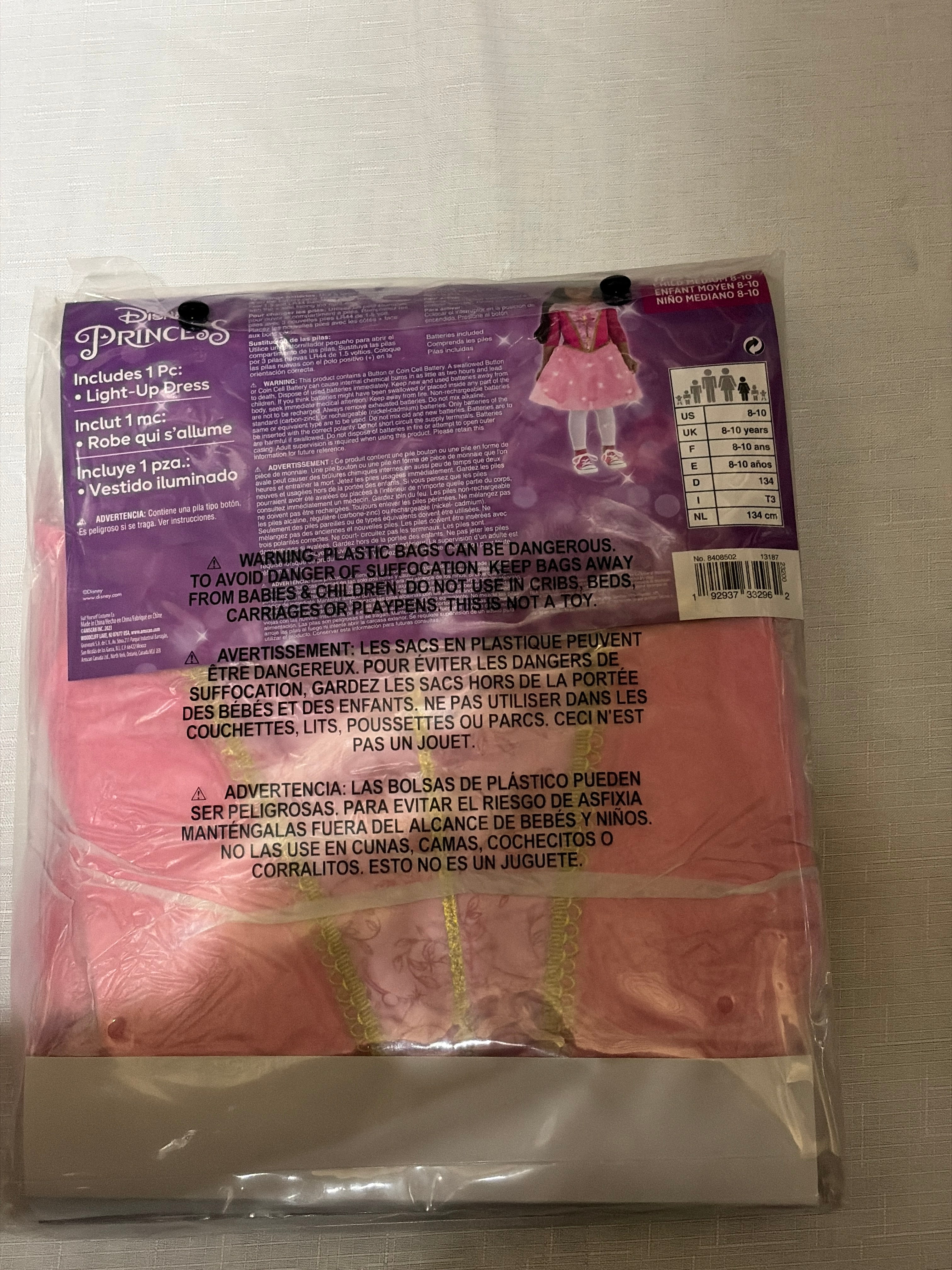 Disney Princess Aurora Light-Up Sleeping Beauty Costume for Kids - Child M (8-10)