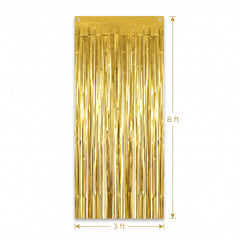 Gold Metallic Door Curtain - 3' x 8'