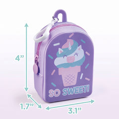 "So Sweet" Unicorn Ice Cream Backpack Clip-On